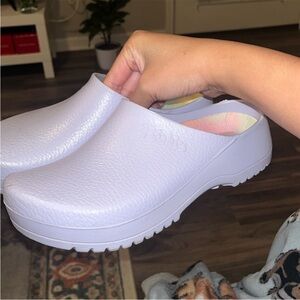 birkenstocks super birki lavender clogs 40 size 9 womens 7 mens euc